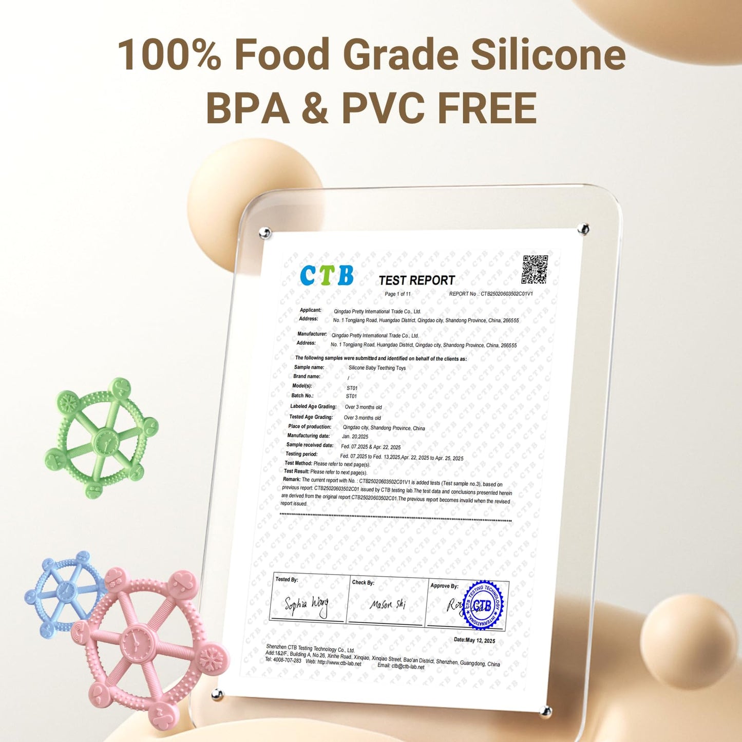 2 Packs Teething Toys for Babies 3-12 Months, Pain Relief Silicone Baby Teethers 6 to 12 Months, Easy-to-Hold BPA-Free Teething Toys, Infant Chew Toys, Soft Textures for Comfort