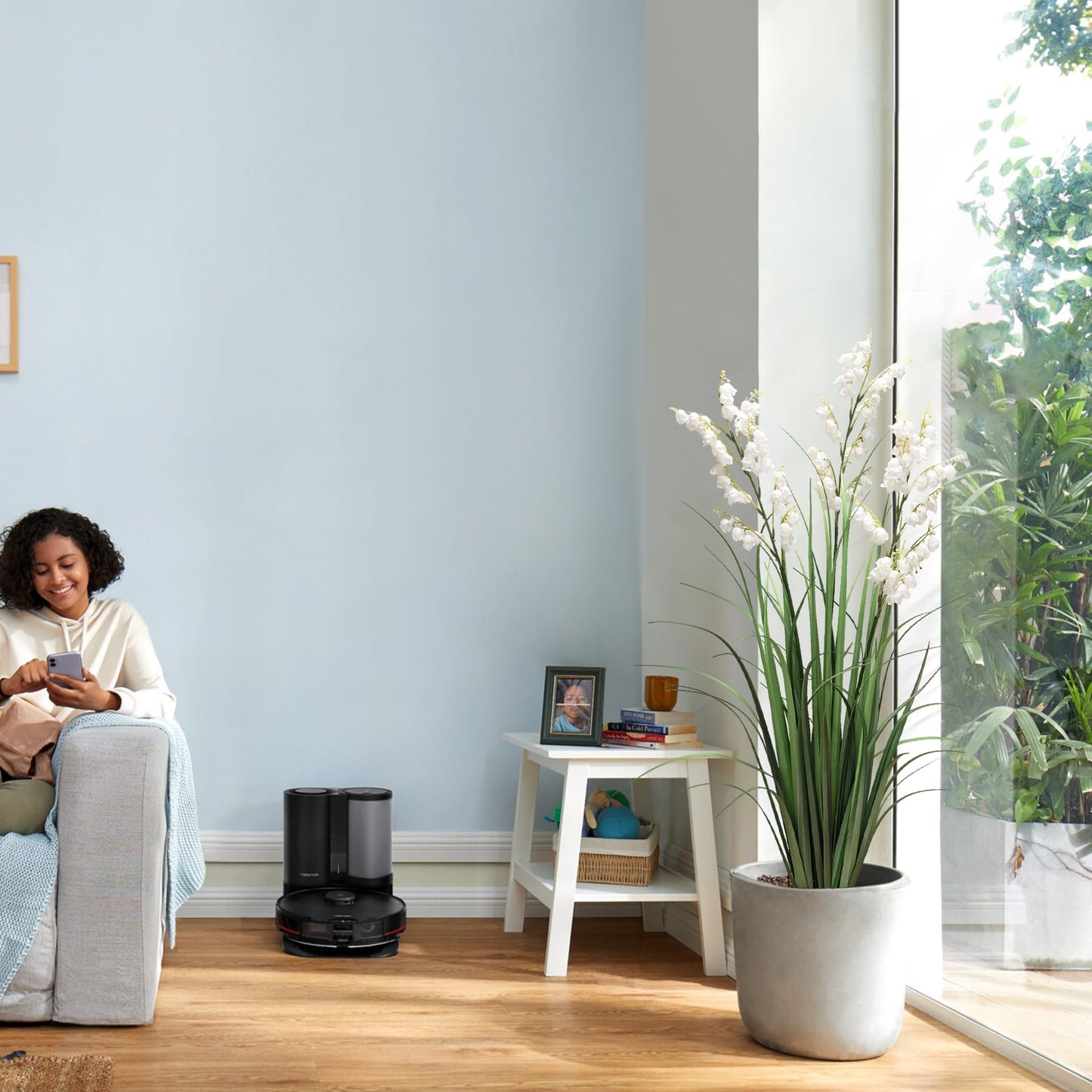 Fake Plants Home Decor Fake Flowers Artificial Plants Outdoor Tall Grass Plant Artificial Pampas Grass Decor Artificial Plants Indoor Fake Grass Living Room Decor Artificial Grass 36“2PCS White