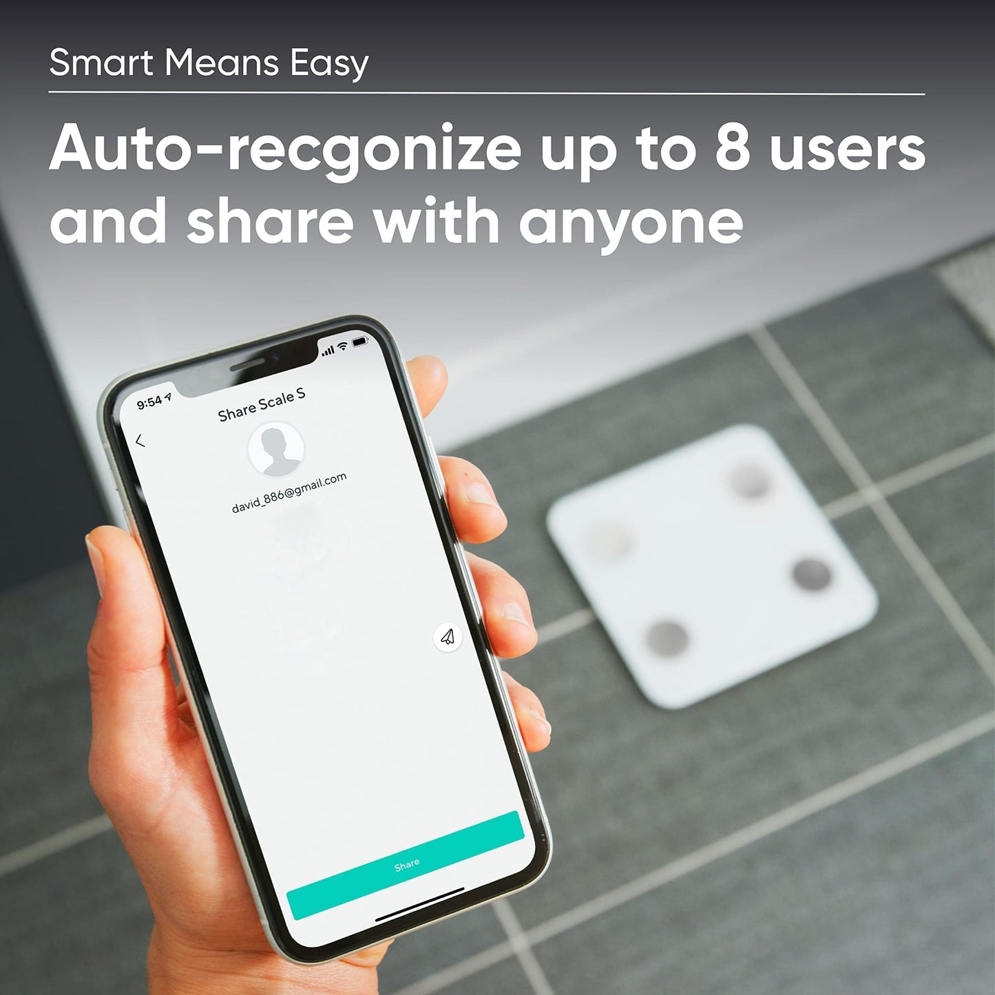 Wyze Smart Scale for Body Weight and Fat, FSA HSA Eligible, Digital Bathroom Scale, Weighing Machine for People's Muscle BMI, Bluetooth Electronic Body Composition Monitor, 400lb