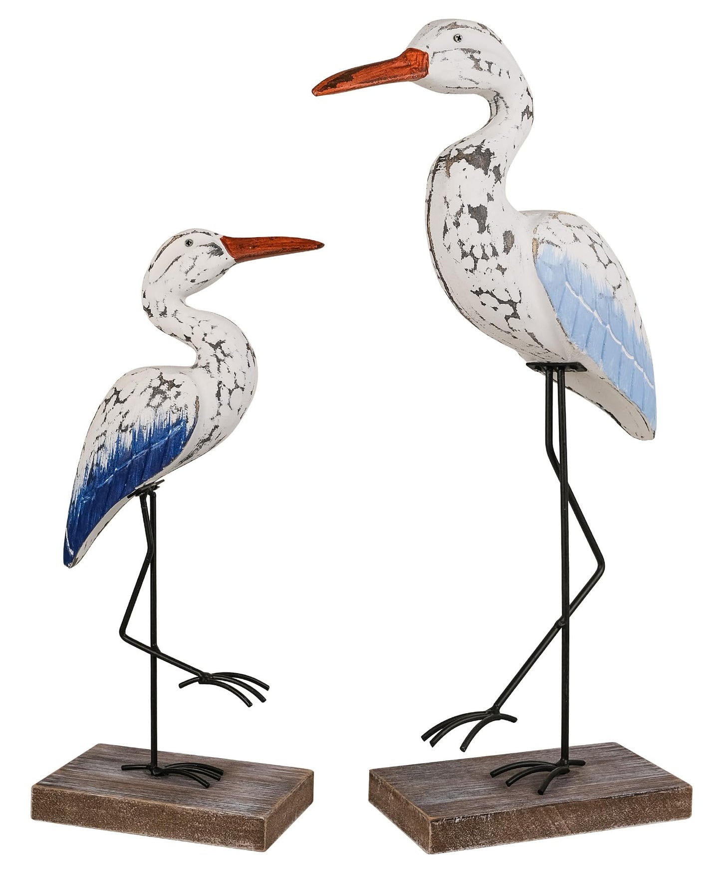 SAILINGSTORY Wooden Seagull Figurine Sea Bird Statue Nautical Coastal Beach Decor