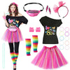 80s Outfits Costume Accessories for Women -T-Shirt, Fanny Pack, Tutu Skirt & More for Halloween, Birthday Parties
