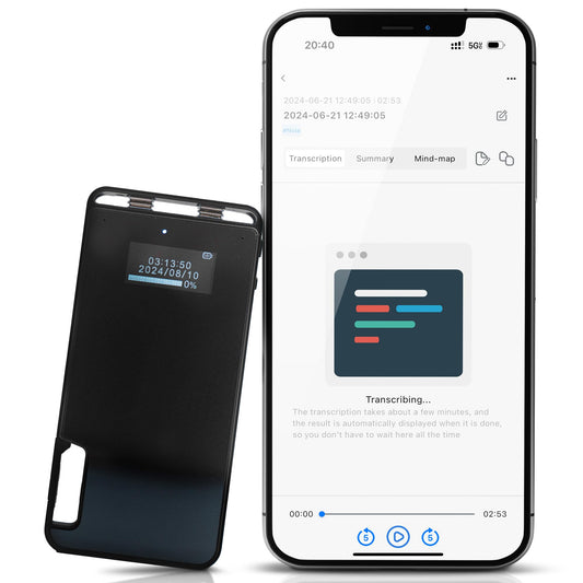 TCTEC 128GB Smart Voice Recorder, AI Transcription Recorder, Smart AI Summary, Audio to Text Function, Noise Reduction, Audio, Recording Device for Meeting, Lecture, Interview.