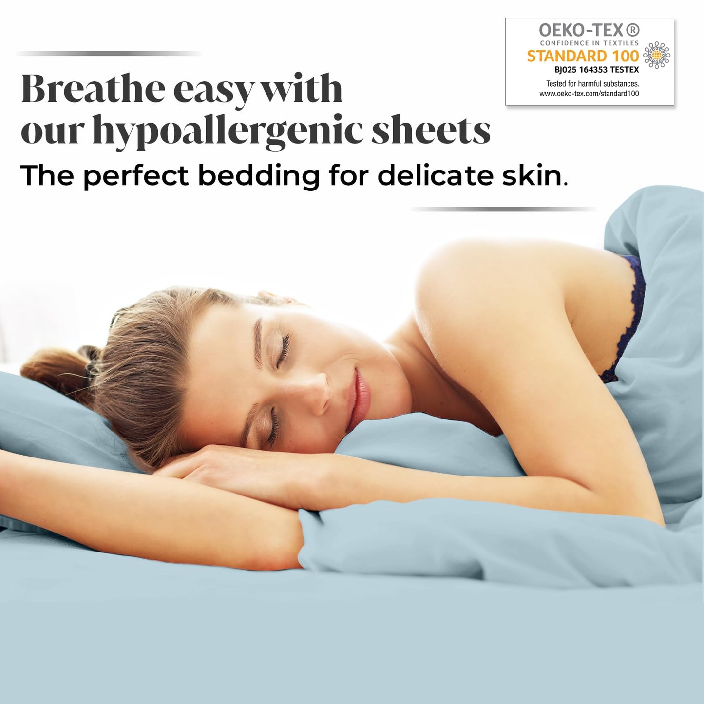 Luxury Bamboo Market |King Envelope Pillowcase Set | 100% Viscose Made from Bamboo | Organically Grown | Ultra Soft | Cooling | 2pcs [Spa Blue]