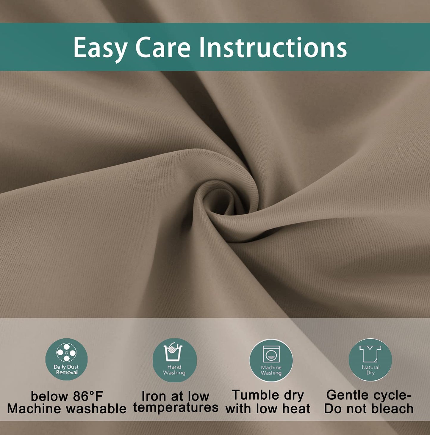 BONZER Mix and Match Curtains - 2 Pieces Branch Print Sheer Curtains and 2 Pieces Blackout Curtains for Bedroom Living Room Grommet Window Drapes, 54x84 Inch/Panel, Taupe, Set of 4 Panels