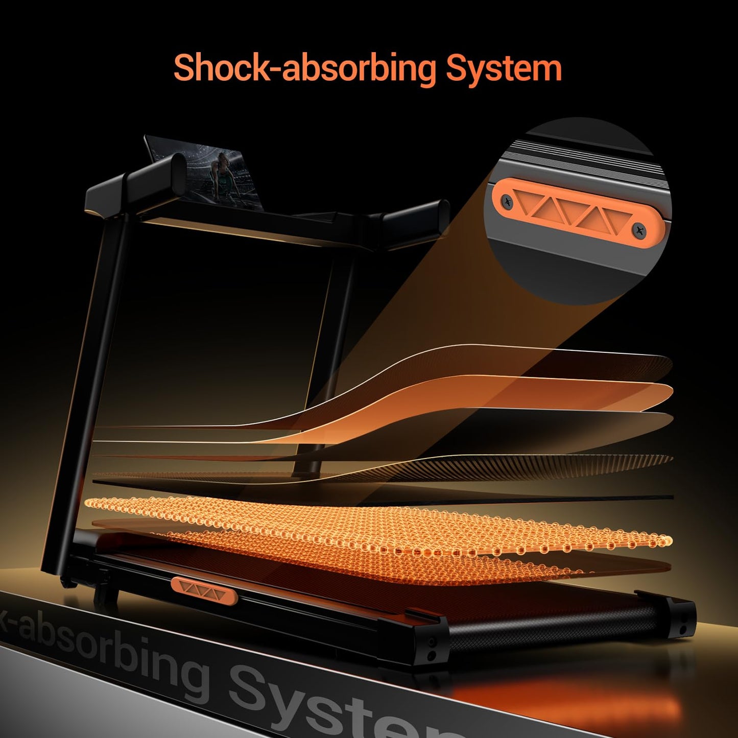 12% Incline Treadmill with Handle, 3-in-1 Portable Treadmills for Home and Office, Foldable Treadmills with 300 Lbs Weight Capacity, 3.0HP Quiet Walking Pad Treadmill, Three Touch Screen