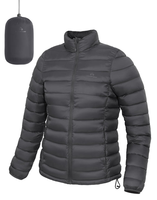 Pioneer Camp Women's Packable Puffer Jacket Winter Lightweight Quilted Coat Water-Repellent Insulated Thermal Warm Outerwear