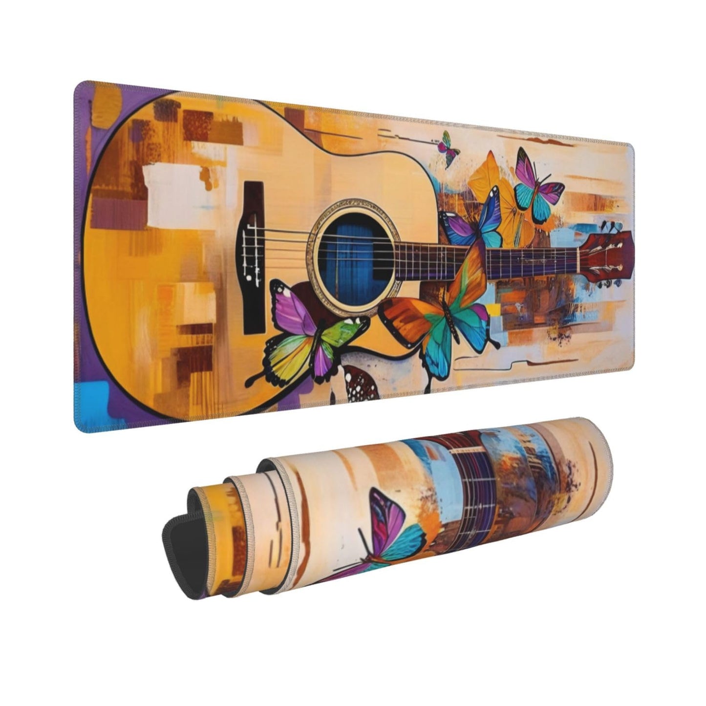 Gaming Mouse Pad,Large Non-Slip Rubber Base Mousepad,Keyboard Mouse Mat,Desk Pad with Stitched Edges,31.5x11.8inch,Starfish