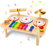 OATHX Kids Drum Set - 11 in 1 Musical Instruments for Toddlers Baby Preschool Educational Musical Toys, Montessori Toys for Kids Ages 1-6