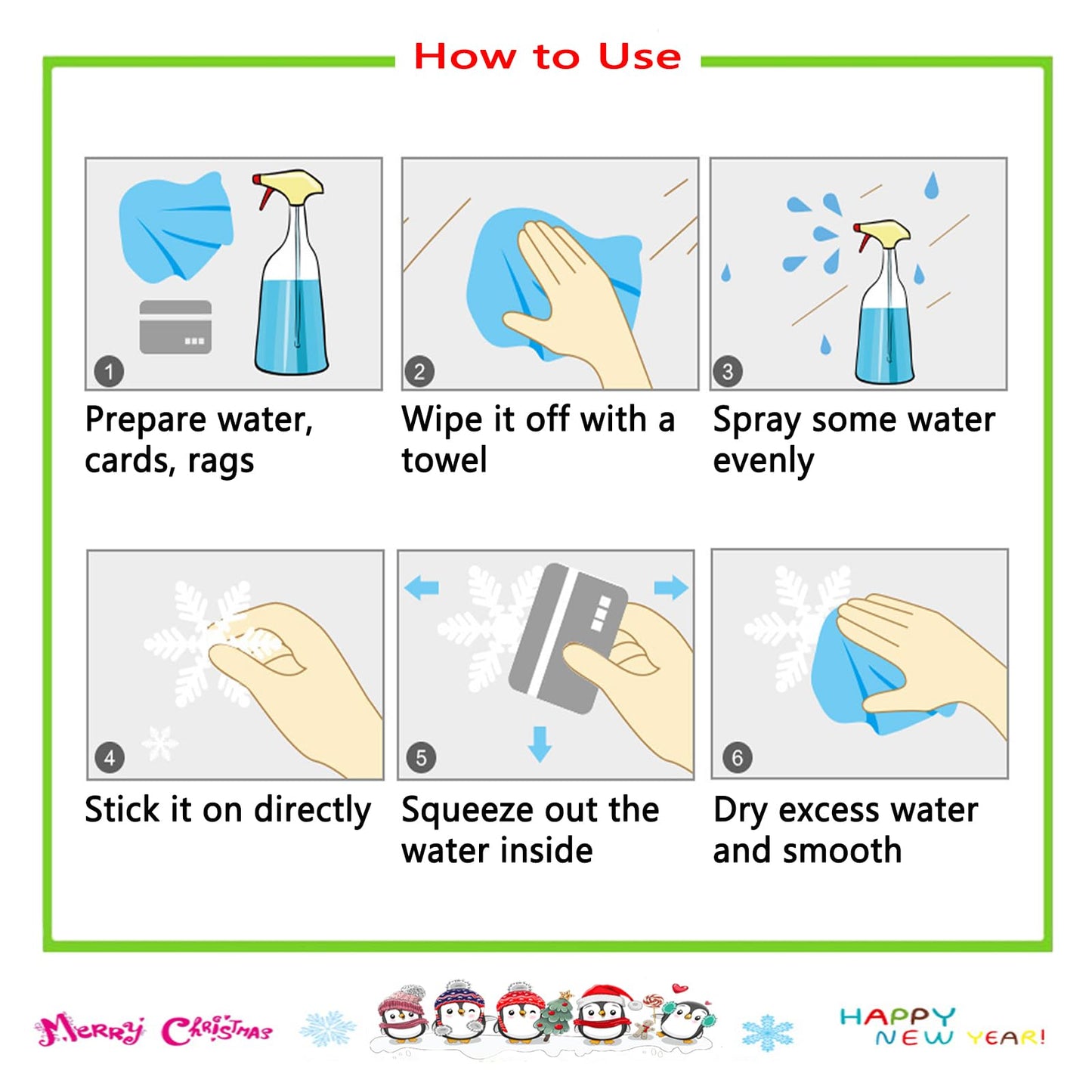 321PCS Snowflake Window Clings for Glass Windows, 9 Sheets Christmas Window Clings for Glass Windows Snow Spray, Winter Window Clings Xmas Holiday, Christmas Decorations for Office Clearance Indoor