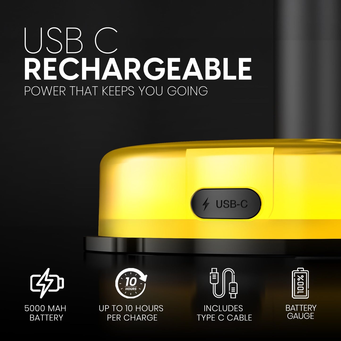 VENTY Portable Clip Fan - Rechargeable 10-Hour Battery Portable Fan - 360° Rotation & 90° Tilt - Stroller, Desk or Bedside - Aromatherapy & LED Light - USB-C Rechargeable Clip On