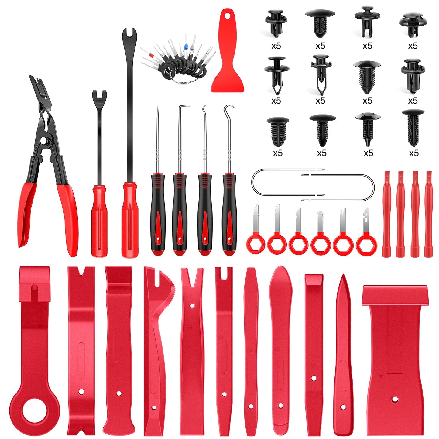 GOOACC 975Pcs Car Push Retainer Clips & Auto Fasteners Assortment 33 Most Popular Sizes Bumper Fender Rivets with Cable Ties Remover for Ford GM Toyota Honda Chrysler BMW Benz Audi Nissan Mazda Subaru