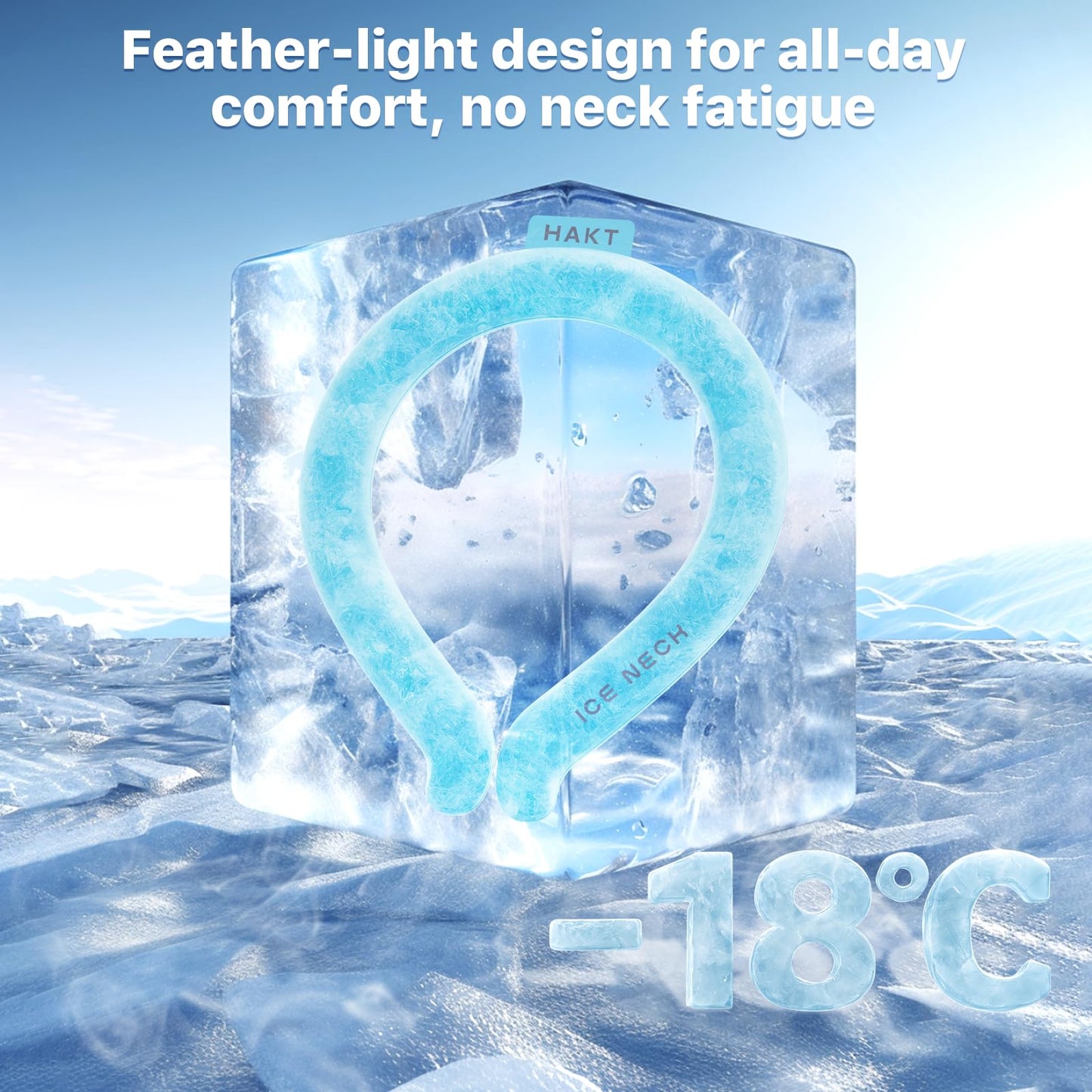 Neck Cooling Tube, Cooling Wrap for Summer, Reusable Ice Ring Neck Cooler for Heat Outdoor Sports,Outdoor Workers