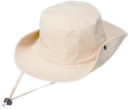 Wide Brim Boonie Hat, Men & Women Top Camo Bucket Hats for Safari Military Beach