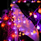 JMEXSUSS 100 LED Orange and Purple String Lights Indoor, Connectable Globe String Lights Plug in with Remote, 33ft 8 Modes Christmas Fairy Lights Outdoor for Bedroom Room Party Carnival Decorations