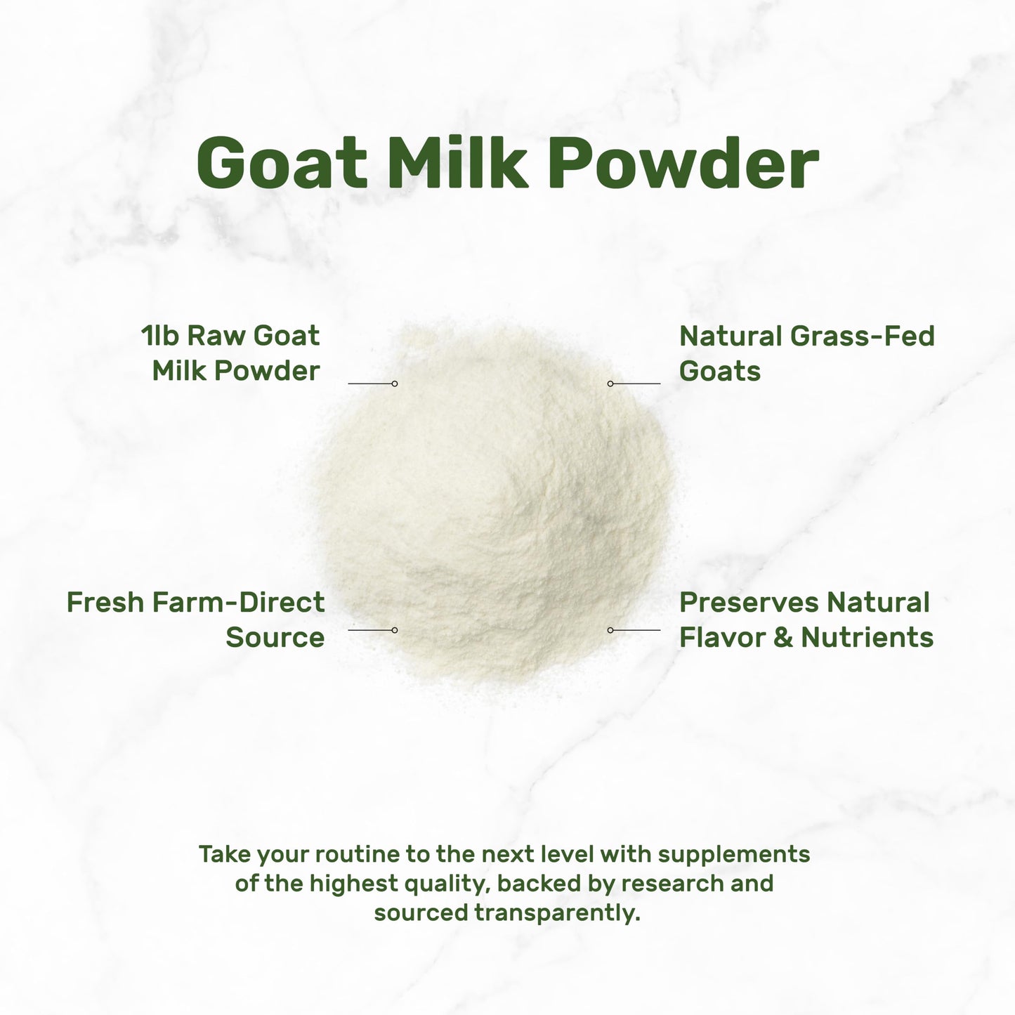 Goat Milk Powder, 1lb – Natural Grass Fed Source from Australia – Farm Direct – Easy to Digest – Powdered Goat Milk Formula for Drinks, Baking & Cooking – Non-GMO, Filler Free
