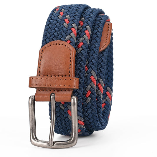 Elastic Golf Belts for Men Womens Causal Stretch Elastic Woven Belt 1.37" Wide