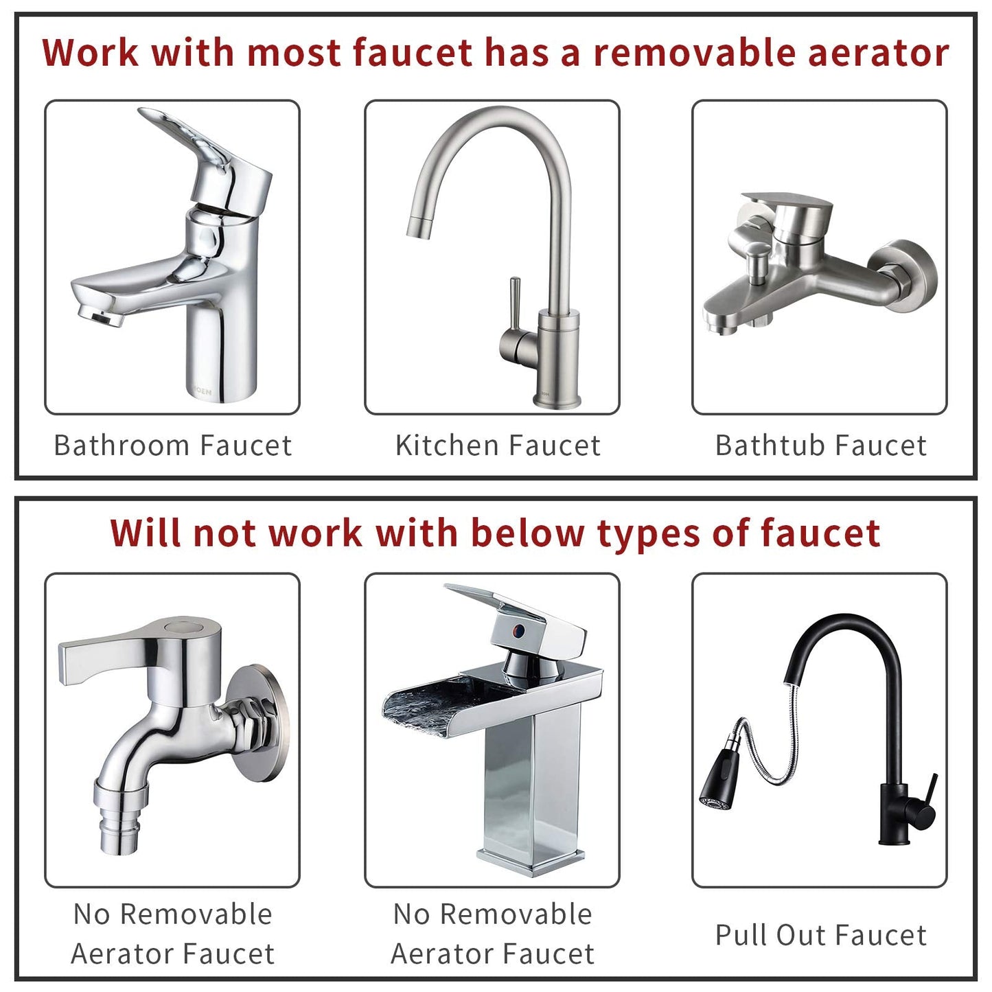 ZCONIEY Sink Faucet Sprayer Attachment Hair Pet Rinser Showerhead with Stop Water-saving Function