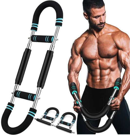 Twister Arm Trainer for Men - Adjustable Chest Workout Equipment for Home Gym, Muscle Builder & Strength Training for Arms, Chest, Shoulders (Blue, 40-90lb)