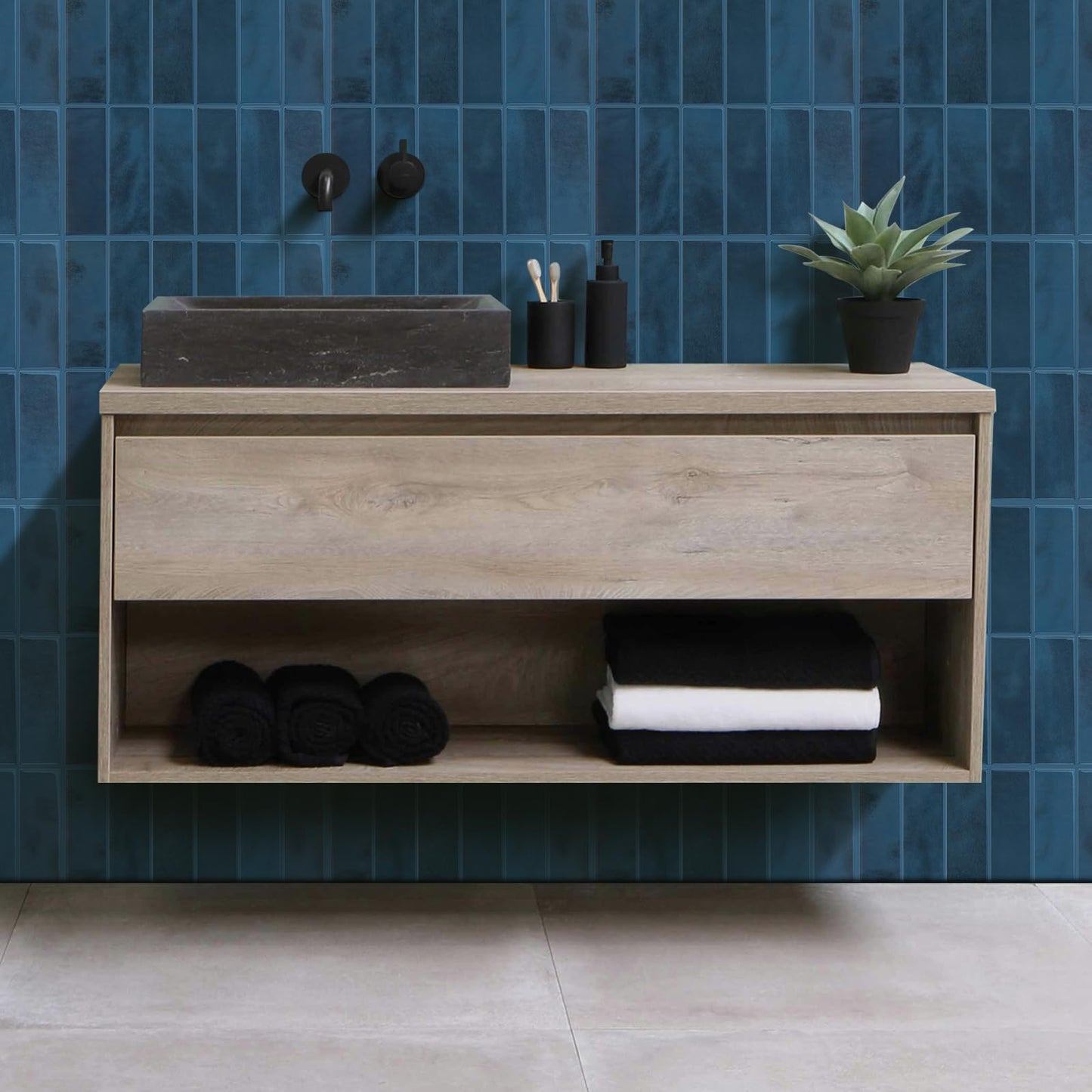 Peel and Stick Backsplash for Kitchen,New Upgrade 12" x 12" Large Premium Kitchen Backsplash,Sticker on Subway Tile Peel and Stick,Blue 10-Sheet.