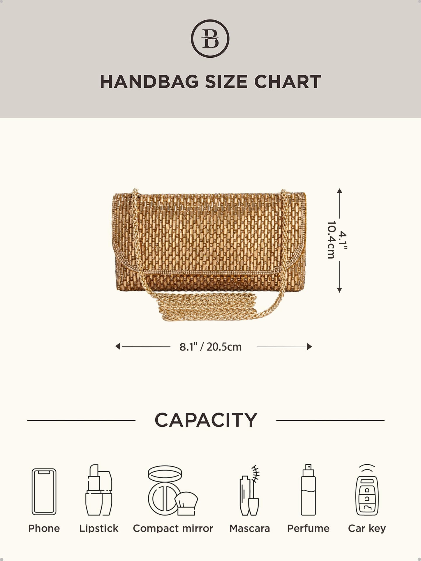 Coucoland Clutch Purses for Women, Formal Evening Bags with Glitter Rhinestones Party Shoulder Bag Wedding Cocktail Prom (Gold)