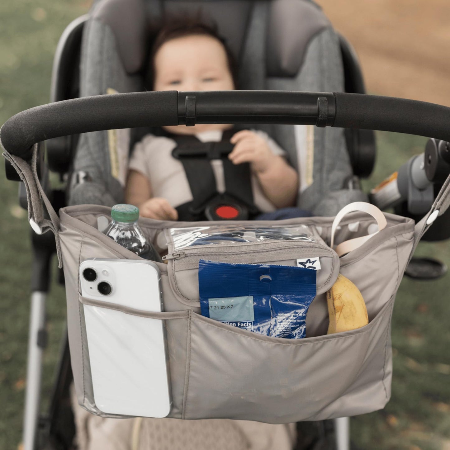 Tiny Twinkle Universal Stroller Organizer with Adjustable Strap - Waterproof Stroller Caddy Fits Baby Jogger, Nuna, Graco, Donna and Bugaboo Strollers (Luna）