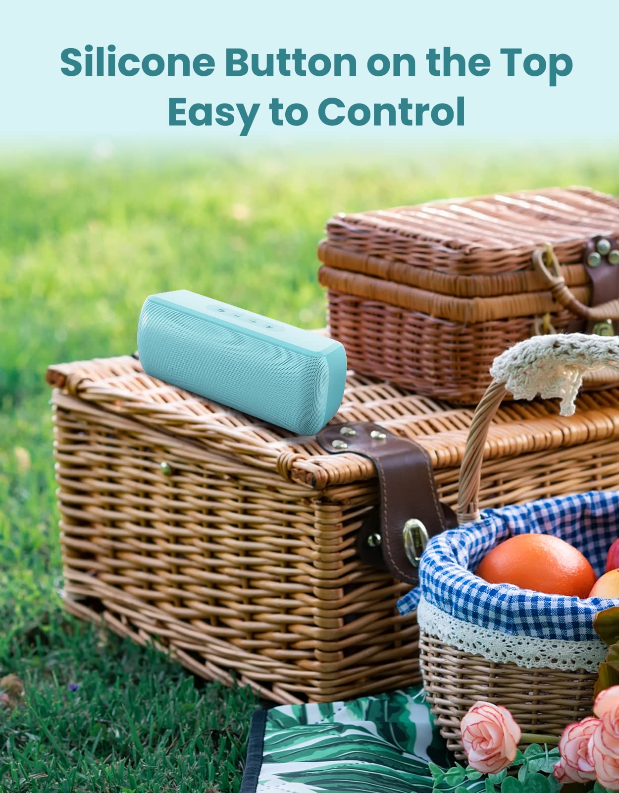 LENRUE Bluetooth Speaker,Wireless Portable Speakers with TWS, 16H Playtime,Loud Clear Sound for Home,Travel and Outdoor,Handfree Calls Compatible with for iPhone (Powder Blue)