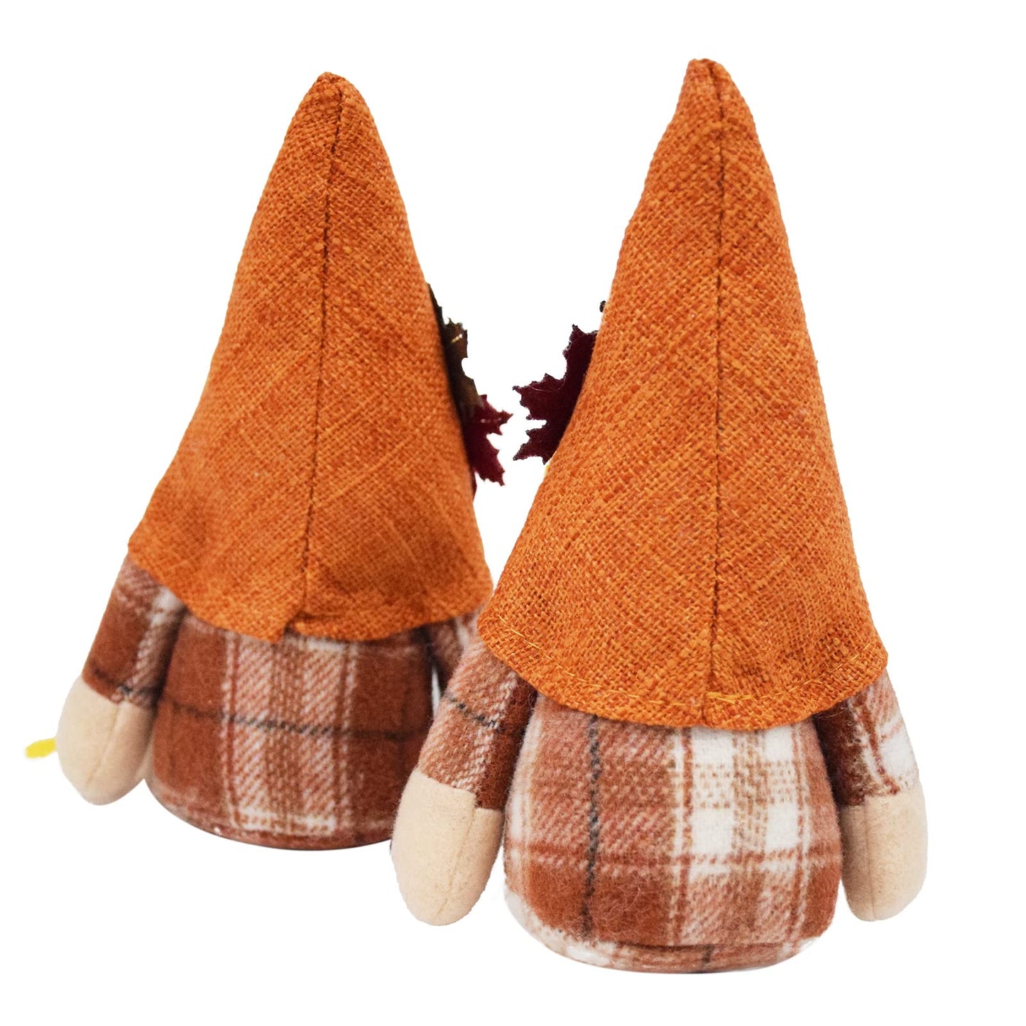 Vytina 2 PCS Autumn Gnomes Fall Decoration Harvest Thanksgiving Handmade Scandinavian Tomte Tiered Tray Decor Maple Leaf Sunflower Gnome Plush Festival Home Decor