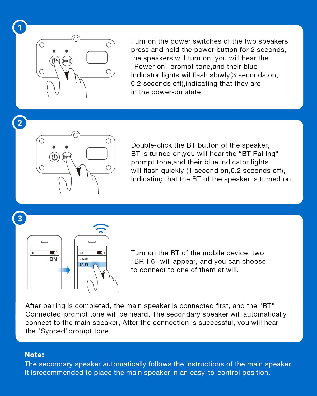 BlitzRock Outdoor Rock Speakers Wireless 80W Power Solar-Powered, 2 Drivers, Auto-Sync and Pair 100+ Speakers, IPX7 Waterproof, 24H Playtime Garden, Patio, Pool, Ideal for Music Entertainers - 2 Pack