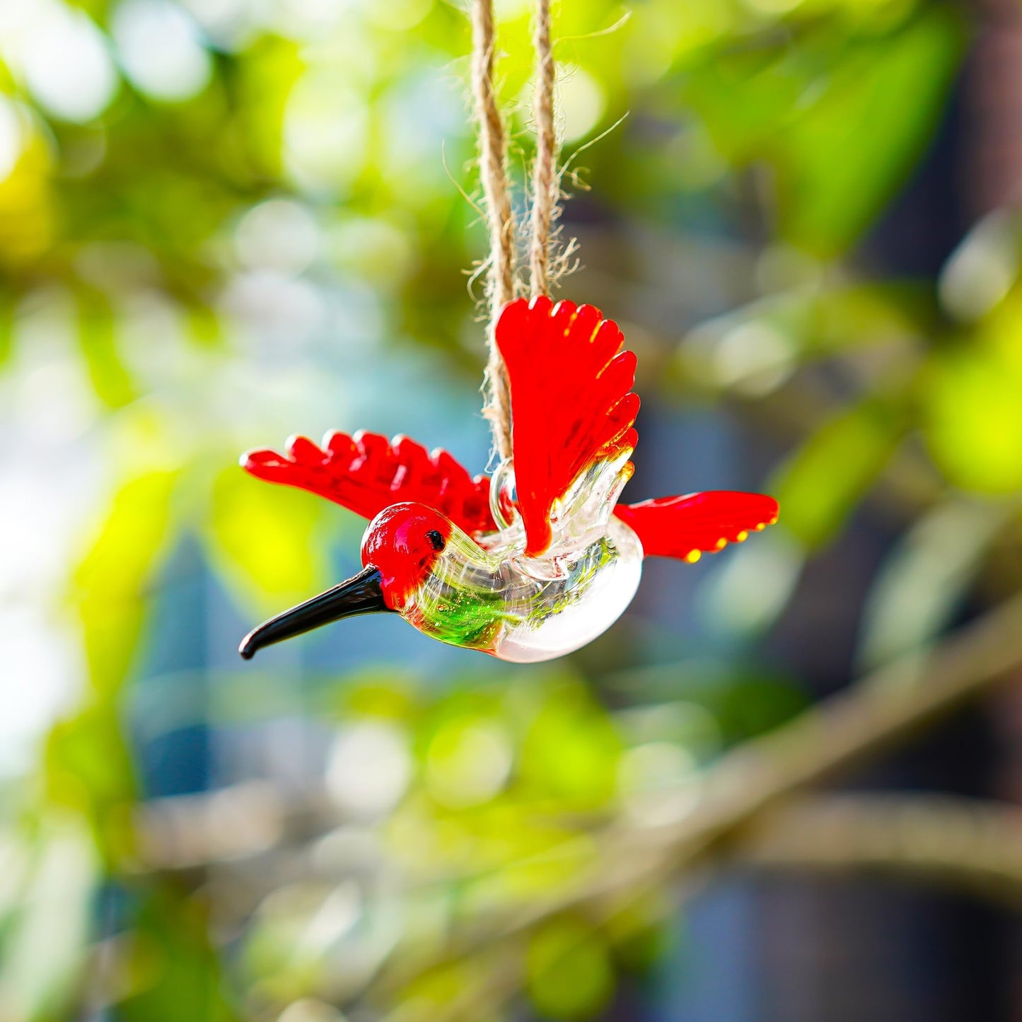 Handmade Hummingbird Ornament Xmas Decorative Hanging Ornament Glass Humming Bird Ornament for Home Party Christmas Tree Decorations