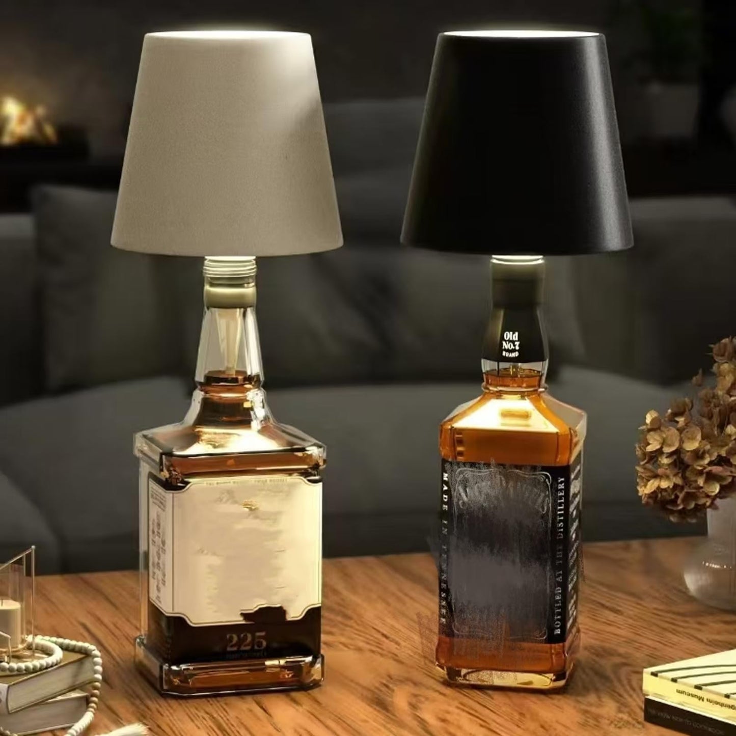 wioilyoy Wireless Bottle Light, New LED Wine Bottle lamp 2024 Rechargeable Bottle lamp, 3 Color Stepless Dimmable Light for Bedroom, Dining Room & Bar（White）