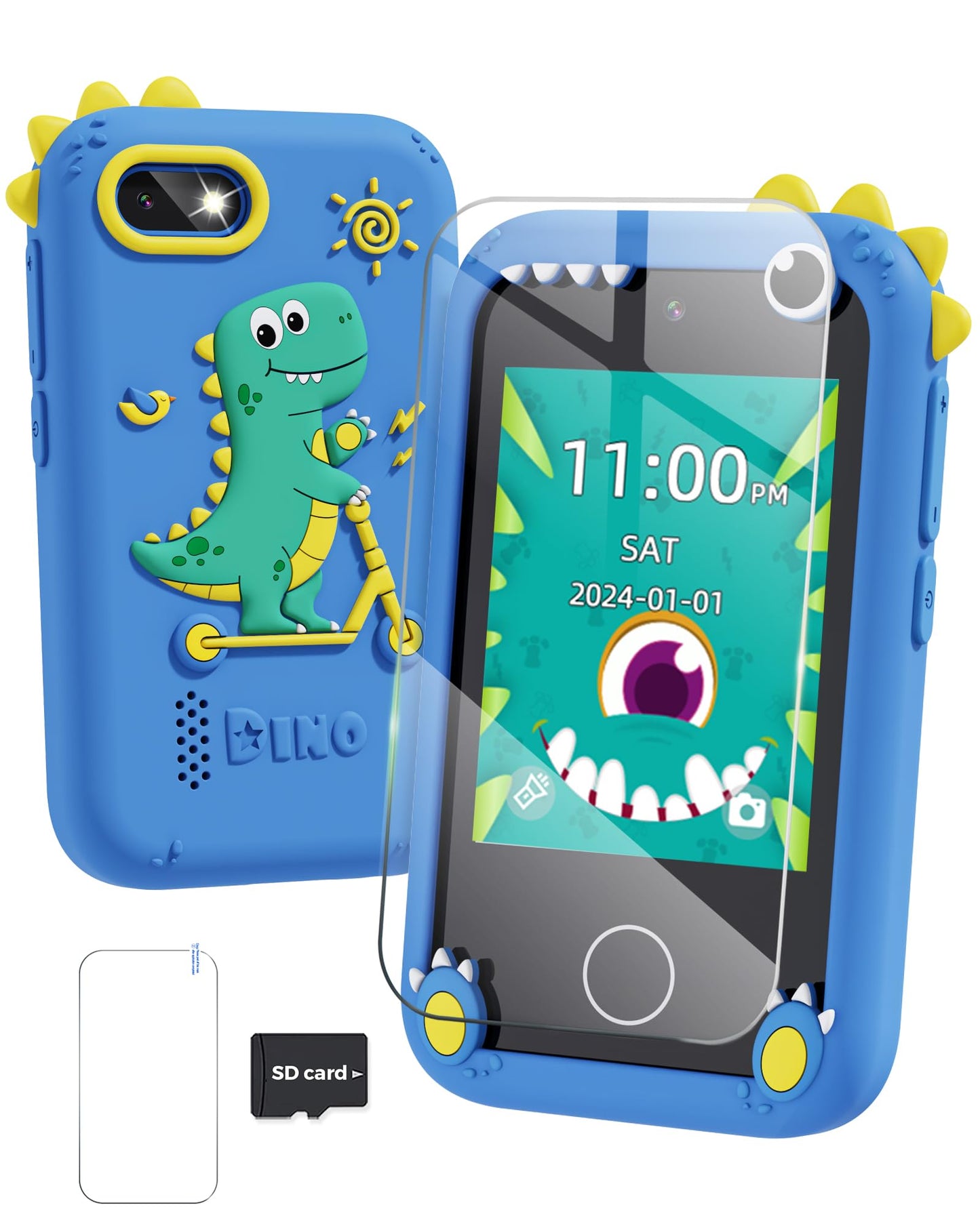 Dinosaur Toys for Kids - 3-5 Year Old Smart Phone Toys for Boys and Girls, Touchscreen Learning, Christmas Stocking Stuffers, Gifts