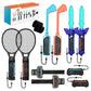 Uxilep Switch Sports Games Accessories Bundle for Nintendo Switch / Switch OLED,10 in 1 Family Party Pack for Switch Accessories Kit with Tennis Rackets,Golf Clubs,Leg Straps & Joycon Grips (For Switch / Switch OLED)