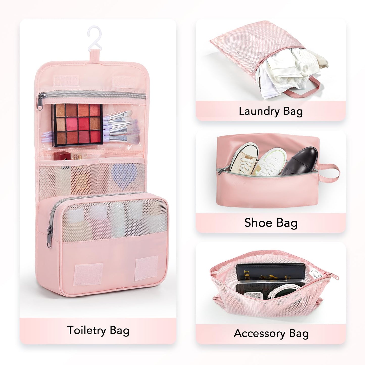 10 Set Compression Packing Cubes for Travel Essentials Women Mom,Compressible Expandable Packing Cubes for Suitcase,OlarHike Luggage Organizer Bags for Travel,Handy Helper for Organizing Clothes(Pink)