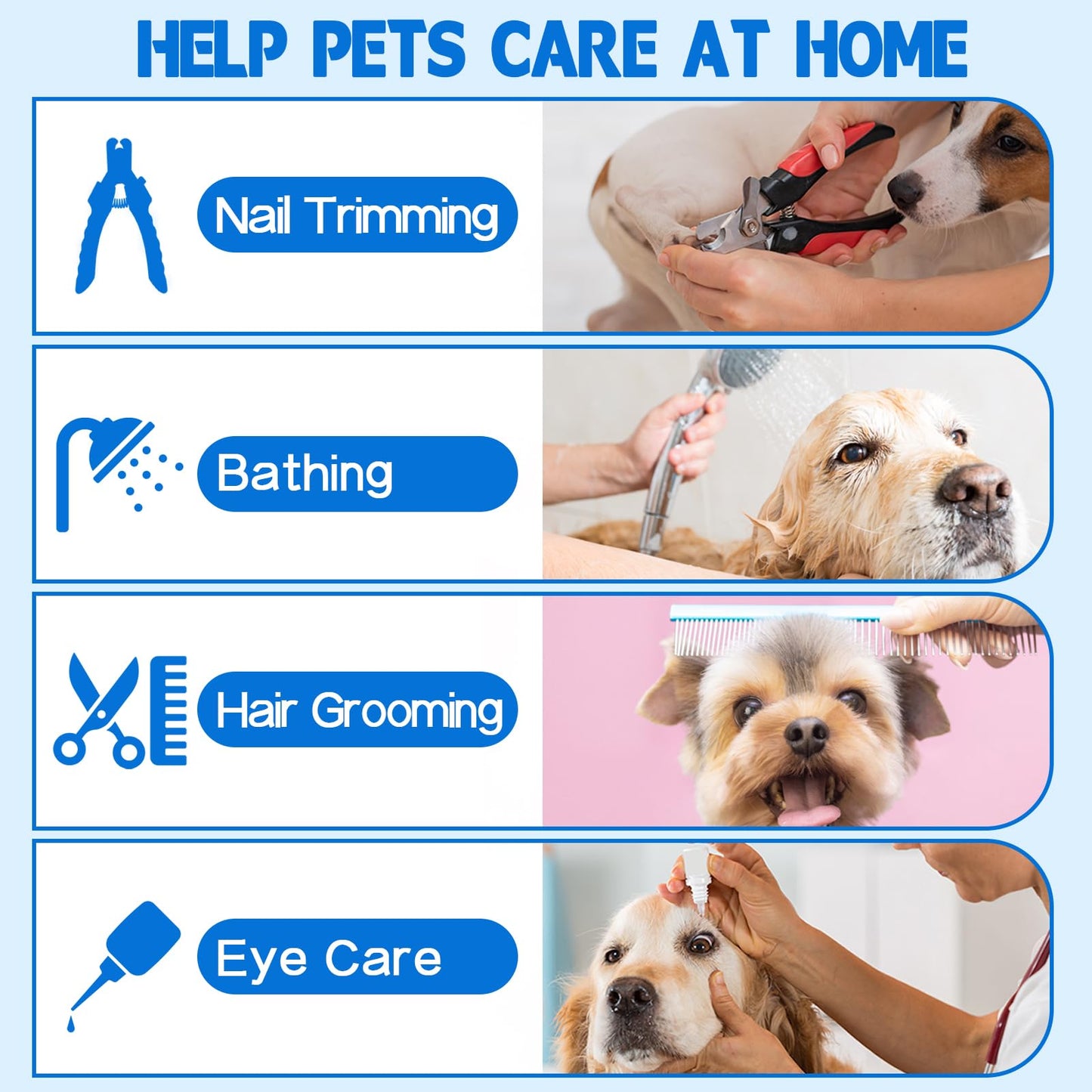 Supet Dog Grooming Hammock for Dog and Cat, Relaxation Pet Grooming Sling Helper, Breathable Pet Grooming Hammock for Nail Trimming, Ear/Eye Car with Nail Clippers/Trimmers/Scissors