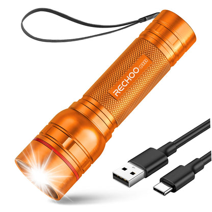 Rechargeable Flashlights High Lumens, G1000 Super Bright Flash Light Pink, Small Zoomable LED Flashlight with 3 Lighting Modes, Portable Tactical Flashlight for Camping Essentials, Gift for Women