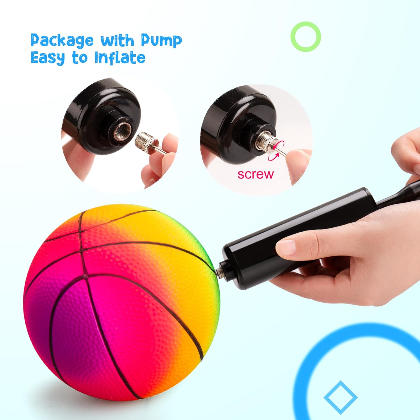 7-Piece Soft Ball Set for Toddlers & Kids (Ages 1-6) - Includes 5” Playground Balls, Soccer, Football & Basketball - Great for Home, Yard, Pool, Classroom & Park for Boys & Girls