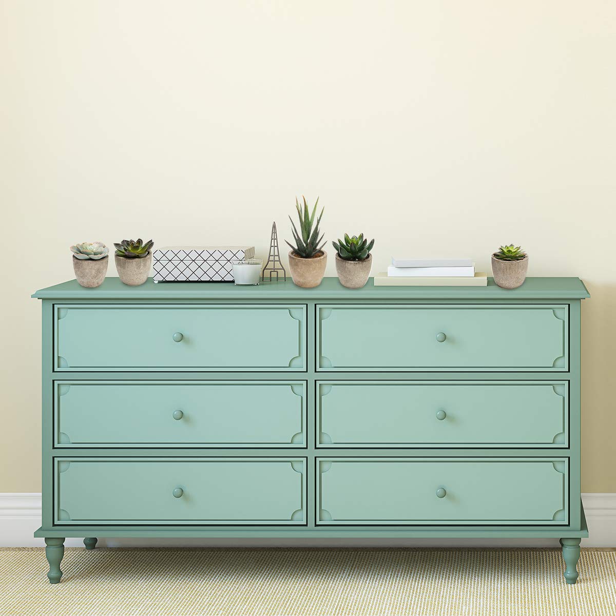 Coitak Artificial Succulent Plants Potted, Assorted Decorative Faux Succulent Potted Fake Cactus Cacti Plants with Pots, Set of 5