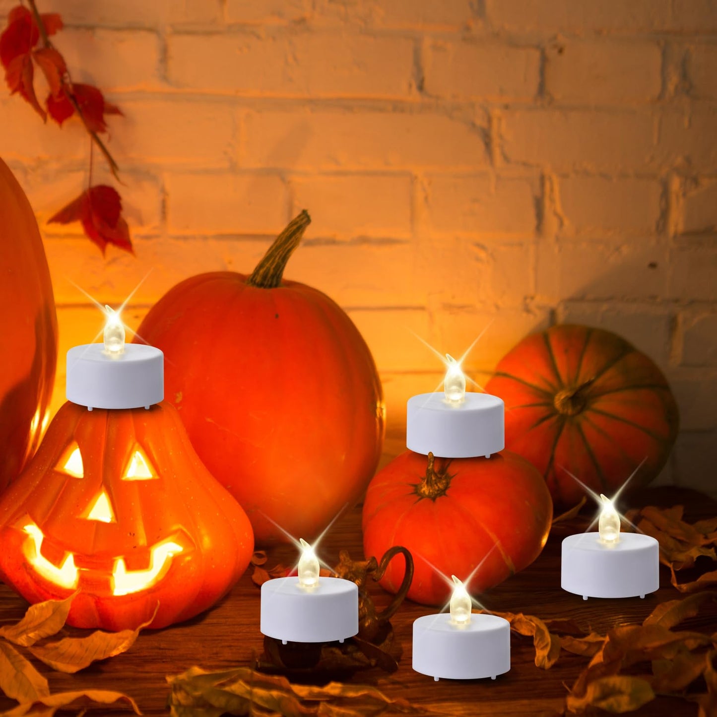 xiangpeng Tea Light Candles with Remote Control,50pack Flickering Flameless LED Candle,Long Lasting 400+Hours,Battery Operated with Timer for Home Decoration Seasonal &Festival Celebration WarmWhite