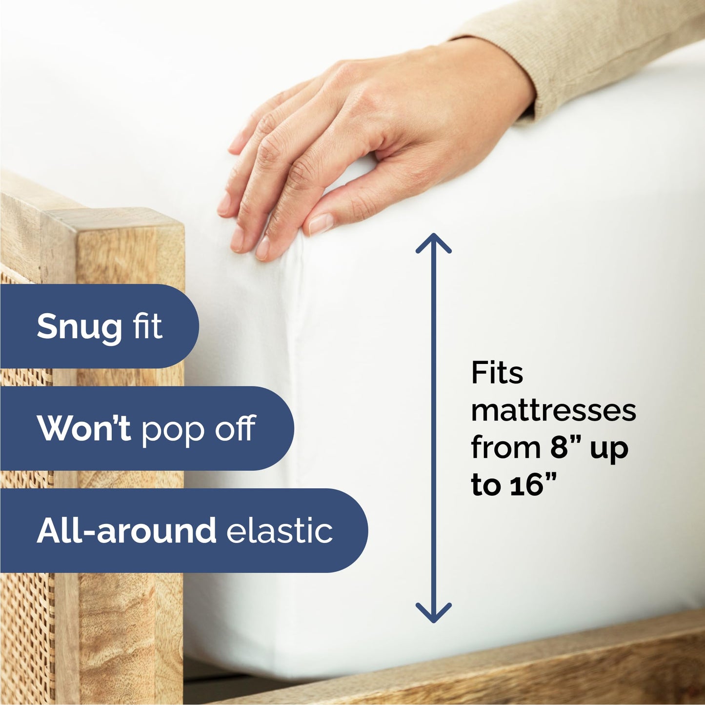 Queen 6 Piece Sheet Set - Comfy Breathable & Cooling - Ultra Soft Hotel Luxury Bedding Set w/ 8-16 Inch Deep Pockets - 1 Flat & 1 Fitted Sheet & 4 Pillowcases - Cozy, Wrinkle Free & Easy Care - White