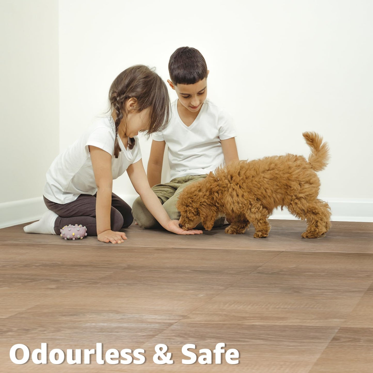 Art3d Peel and Stick Vinyl Floor Tiles 30-Pack 12 x 12 inch, Self Adhesive Waterproof Flooring Wood Planks for Kitchen, Dining Room, Bedrooms, Cover 30 Sq. Ft, Light Brown Ash