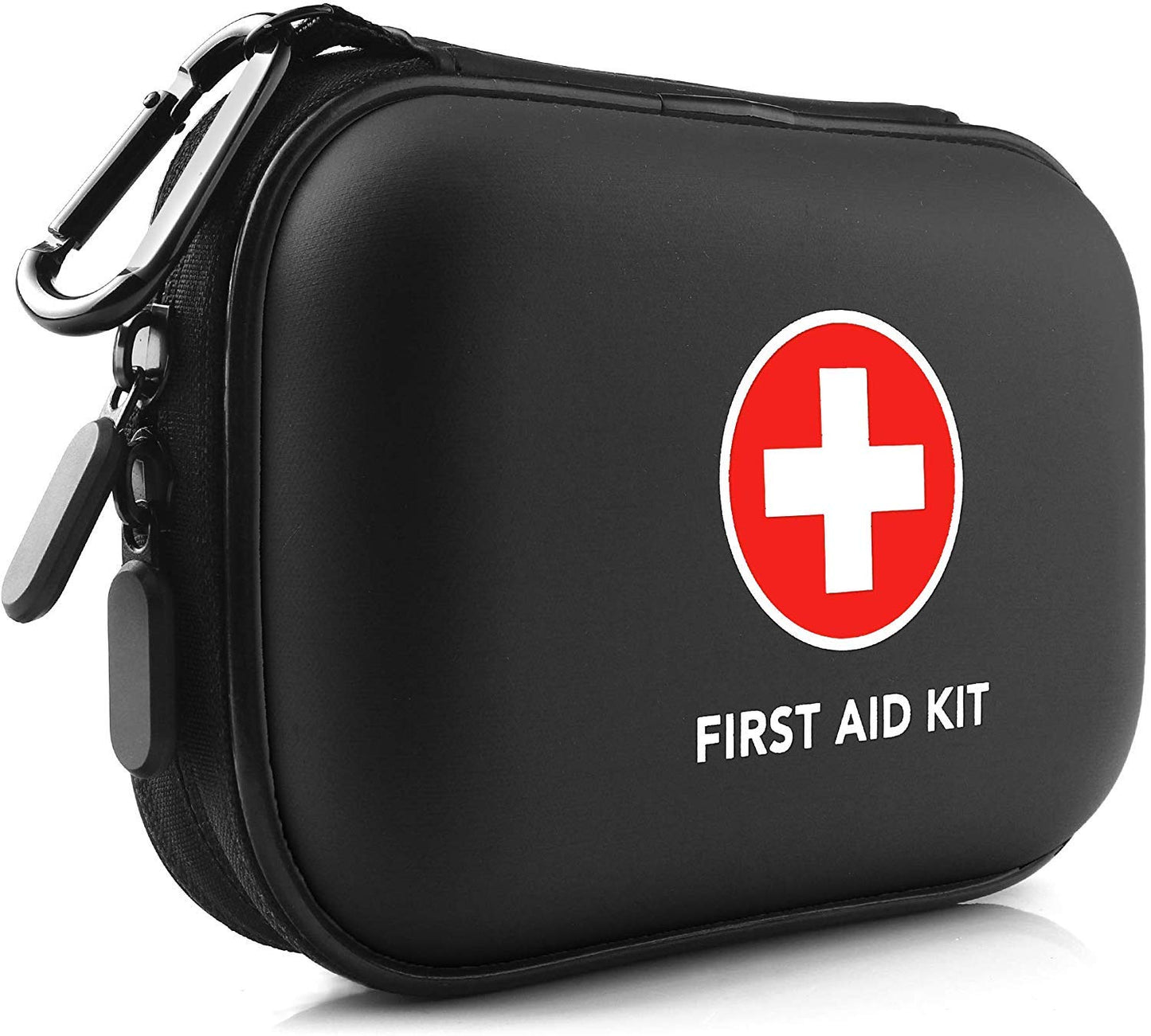 Mini First Aid Kit, 100 Pieces Water-Resistant Hard Shell Small Case - Perfect for Travel, Outdoor, Home, Office, Camping, Hiking, Car (Red)