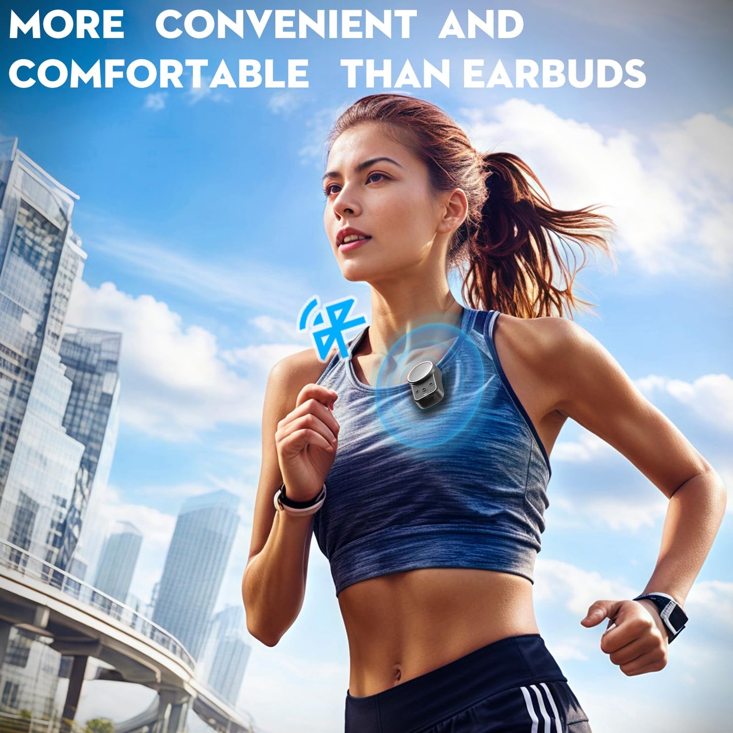 Mini Bluetooth Speaker, Clip-On Portable Speaker with Built-in Mics Hands-Free Music and Calls for Hiking/Biking, Waterproof Adjustable Volume Wearable Bluetooth Speakre, Gifts for Women/Men