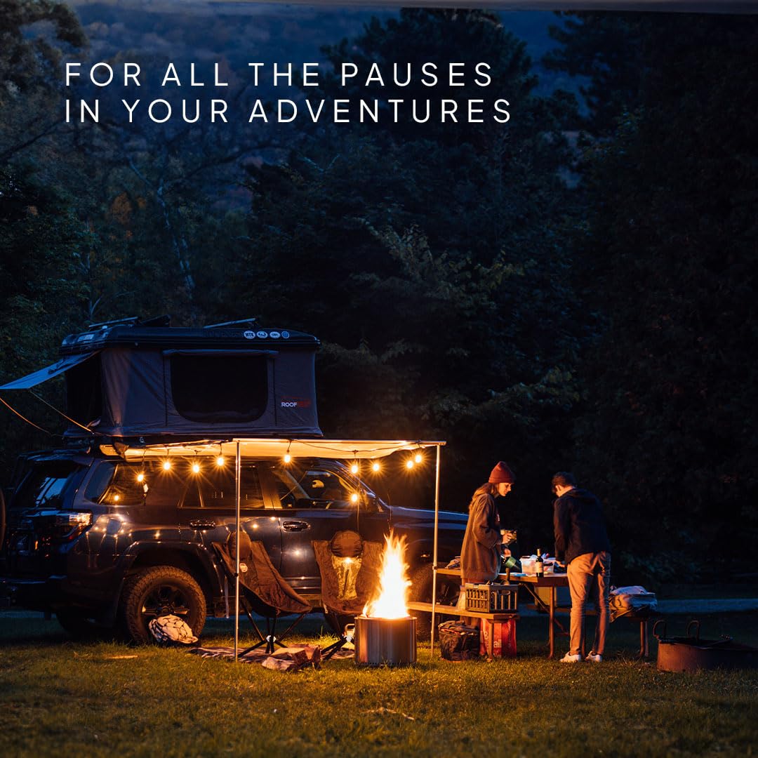 CLIQ EpiQ Outdoor Lounge Chair - Folding Camping Chairs Set Up in 15 Seconds - Lightweight Recliner Chair - Military Grade Frame Supports 400 Lbs Outdoor Adventures, Black