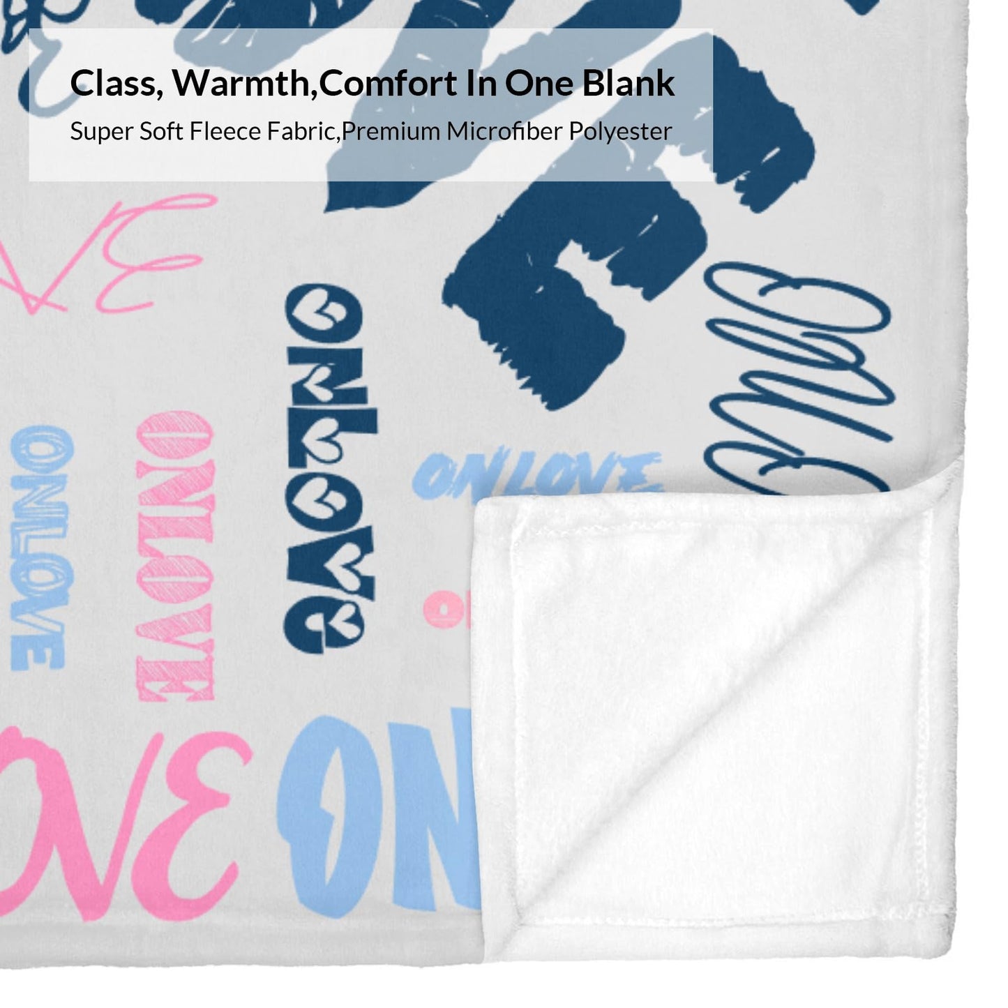 HSMAELE Personalized Blankets with Name Custom Blanket for Boys Girls Adult Customized Flannel Throw Blanket for Birthday Valentines Day Gifts, Gray Blanket Made in USA