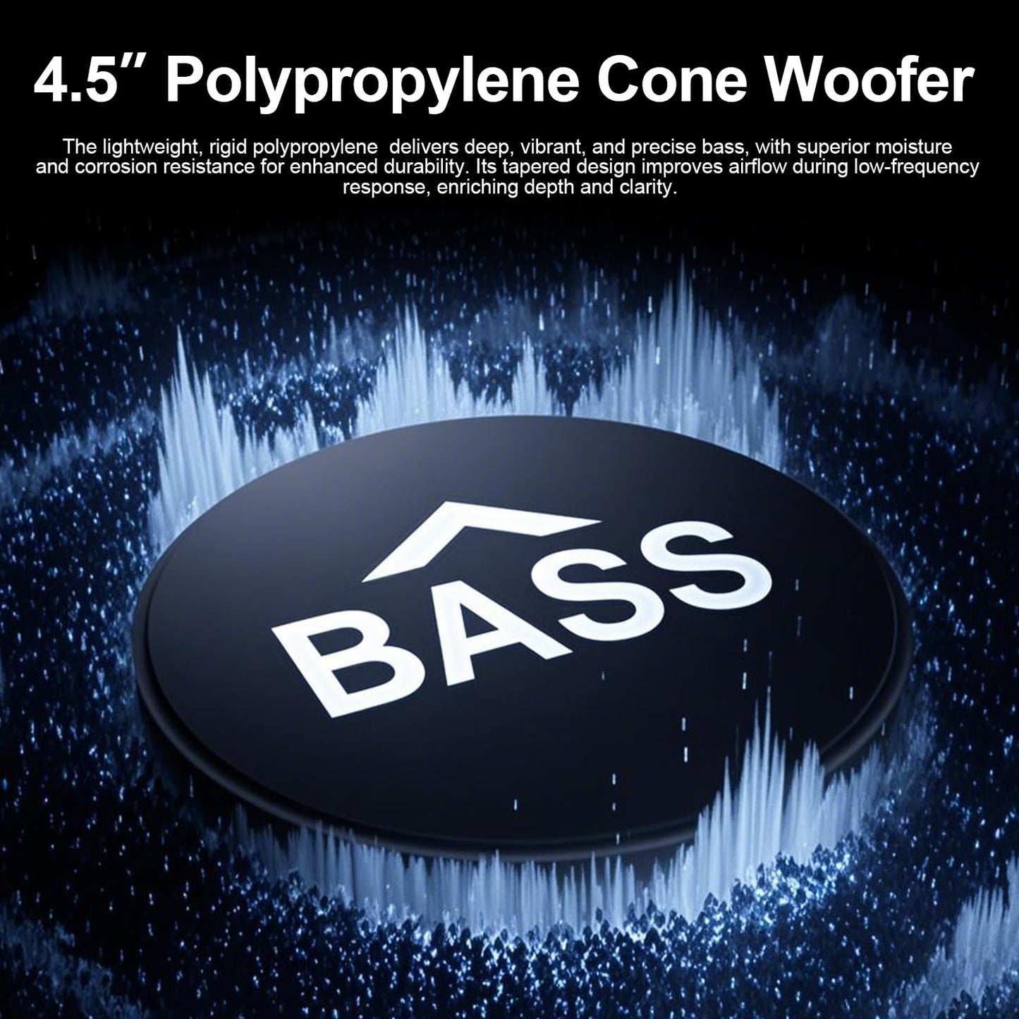 Hiwill Outdoor Speaker Waterproof – 4.5" Woofer with Dual Passive Radiators, Aluminum Dome Tweeter, All-Weather Durable Mountable Speakers for Patio, Poolside, Indoor-Outdoor Flexibility(Pair, Black)