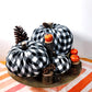 Package of 3 Assorted Burlap Pumpkins Fabric Pumpkins Buffalo Plaid Pumpkins Gingham Fabric Pumpkins Fall Thanksgiving Halloween Seasonal Holiday Farmhouse Tabletop Decoration
