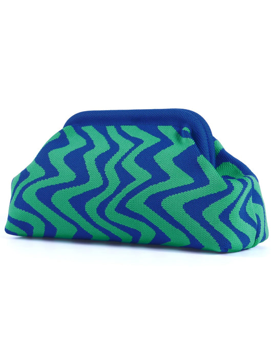 bohunono Woven Clutch Purses for Woman,Summer Beach Purse for Vacation, Woven Striped Dumpling Bag,Crochet Evening Handbag