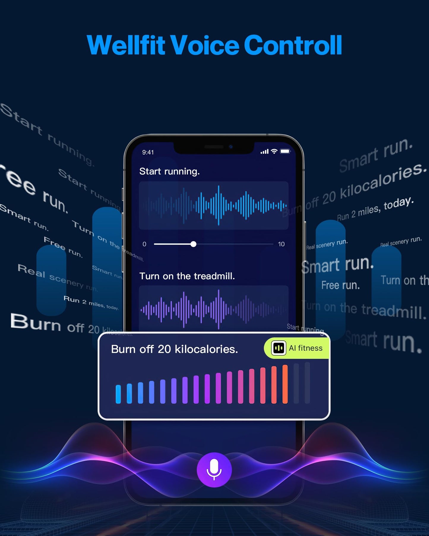 Under Desk Walking Pad Treadmill: Incline Voice Controlled Smart Treadmill 350 lbs Capacity for Home Office Use, Compatible with KINOMAP WELLFIT App