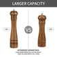 1Pack Wood Pepper Grinder, XWXO 10 Inch Salt Mill Pepper Grinder, Pepper Mill, Salt Shakers with Adjustable Ceramic Rotor - Oak Wood Pepper Grinder for Your Kitchen