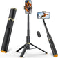 62" Phone Tripod & Selfie Stick, Tripod for iPhone with Remote, Portable, Lightweight Travel Stand for Selfies Video Recording Vlog, Extendable Stand Compatible with iPhone Android